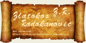 Zlatokos Radokanović vizit kartica